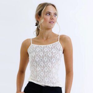 Basic White Lace Cami Slip